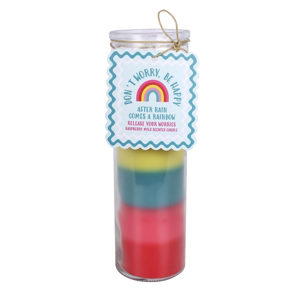 Something Different - Striped Raspberry Milk Tube Bougie Parfumée - Arc En Ciel